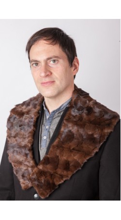 Brown mink fur collar – mink fur remnants